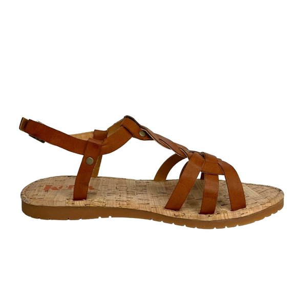 Korks Sawyer Womens Braided Strappy Sandals Size 7 Brown Stylish & Casual Shoes - Picture 3 of 15